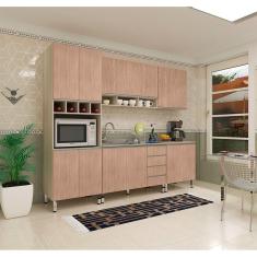 Imagem de Armário De Cozinha 5 Peças Sem Tampo De 120 Crema Cumaru