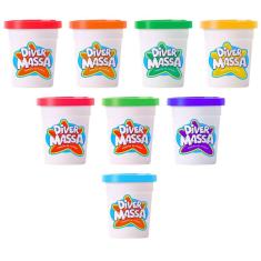 Imagem de Kit 8 Potinhos Massinha De Modelar 50g Diver Massas
