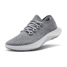 Imagem de Allbirds Tênis feminino Tree Dasher 2 Active, respirável, lavável na máquina, cadarço para caminhada, corrida e academia, Cinza médio (sola cinza claro), 35