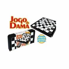 Imagem de Jogo De Dama Tabuleiro Estojo Plastico Lugo 26X26 Cm