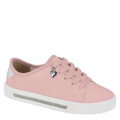Imagem de Tênis Infantil Menina Molekinha Pingente Confortável 2524847 - Rosa/Prata - 27-Feminino