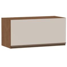 Imagem de Armário Aéreo Cozinha 1 Porta Ebano Fosco/Off White Fosco 1309M - Geni