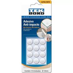 Imagem de Adesivo Anti-Impacto Bumper Gota 12mm Cartela 12 Unidades Tekbond