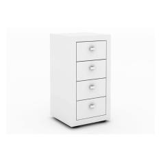 Imagem de Gaveteiro P/ Escritório Me4133 C/ 4 Gavetas E Rodízios Branco - Tecno Mobili