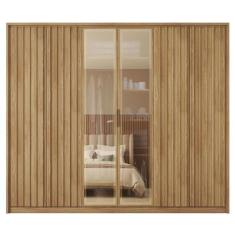 Imagem de Guarda Roupa Casal 6 Portas 2 Espelhos Marrom Centurium - Caemmun