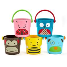 Imagem de Brinquedo de Banho Kit 5 Baldinhos Animais Zoo Skip Hop