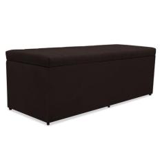 Imagem de Recamier baú mavi 195cm tecido suede marrom - SRJ IMÓVEIS