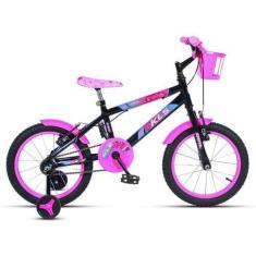 Imagem de Bicicleta Infantil Aro 16 Kls Monster Roda Alumínio, Preto, Pink