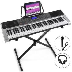 Imagem de Teclado de piano MUSTAR MEK-300 de 61 teclas com suporte para iniciant