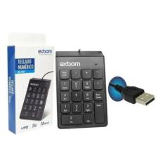 Imagem de Teclado Numérico Com Fio USB 2.0 18 Teclas EXBOM