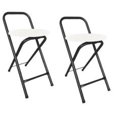 Imagem de Kit 2 Bancos Banqueta Dobrável Baixa Assento Estofado Redondo - Movera