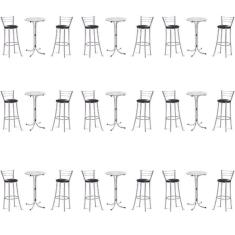 Imagem de Kit 9 Bistros Com 9 Banquetas Cromadas-gatmagazine