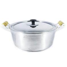 Imagem de Caçarola Panela Reta Alumínio Polido Alça Madeira 14Cm