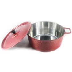 Imagem de Caçarola Panela Alça Alumínio Fundido E Tampa  14Cm