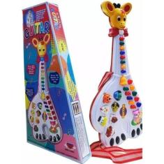 Imagem de Guitarra Musical Infantil Girafa 26 Teclas Sons E 10 Músicas - Dm Toys