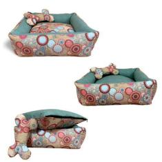 Imagem de Cama Impermeável Com Travesseiro Para Cães E Gatos - Rosa M - Nica Pet