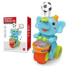 Imagem de Elefante Assopra Bola Musical Infantil Anda Com Luzes E Sons - Braskit