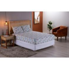 Imagem de Lençol Para Cama Casal Padrão Estampado Tecido Macio 400 Fios 3 Peças