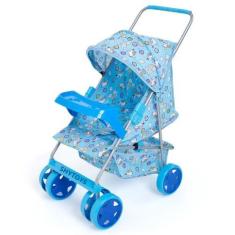 Imagem de Carrinho De Boneca Bandeja Reborn Alive Milan Shin Princes Azul Unicór