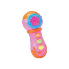 Imagem de Brinquedo Bebe Mini Microfone Musical Educativo c Luz (Rosa)