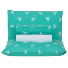 Imagem de Jogo De Lençol 4 Peças Casal Percal 180 Fios Home Style Liberty Azul O