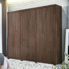 Imagem de Guarda Roupa 06 Portas Casal Santos Andira Versalhes Jatoba - Santos A