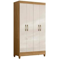 Imagem de Guarda Roupa Solteiro 4 Portas 0390 Freijo Off White Moval Freijo Off White