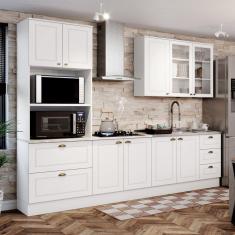 Imagem de Cozinha Completa 4 Peças com Torre Quente e Balcão para Pia Emily Henn Branco