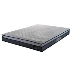 Imagem de Colchão Casal Queen Espuma D33 Pillow Top Millenium 158x198x19cm Cinza/branco Hellen Cinza/bran