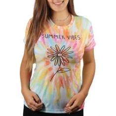 Imagem de Camiseta Baby Look Feminina Summer Vibes Tie Dye Md32
