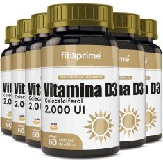 Imagem de Kit 6 Vitamina D3 2000Ui Colecalciferol 60 Cápsulas Fitoprim