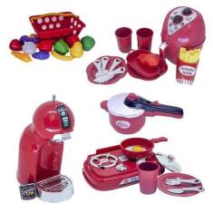 Imagem de Kit Cozinha Infantil Chef Air Fryer Panela Fruta Legume 34Pç - Altimar
