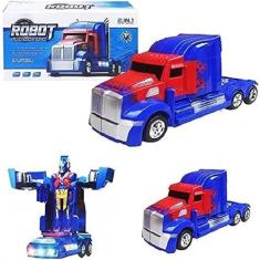 Imagem de Caminhão Transformers Optmus Prime Vira Robo Bate E Volta
