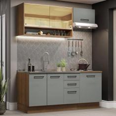 Imagem de Armário De Cozinha Compacta 180cm Rustic Cinza Agata Madesa 04