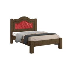 Imagem de cama de casal adulto  estrado e pes reforçado Ligia ipê