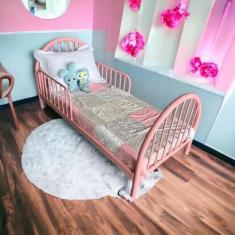 Imagem de Cama Infantil em Ferro 199x110x95 Cm Hope Rosa Bebê
