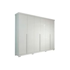 Imagem de Guarda Roupa 6 Portas e 6 Gavetas c/ Pés Guarapari Branco - Panan