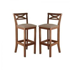 Imagem de Conjunto 2 Banquetas Altas X Copacabana Ccs Interiores Pinhão