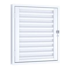 Imagem de Porta de Aço Alçapão 80x60cm com Porta Cadeado Riobras Branco