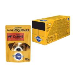 Imagem de Kit Ração Úmida Pedigree Sachê Carne Ao Molho Cães Adultos De Raças Pe