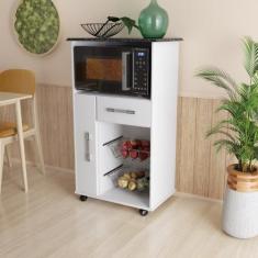Imagem de Balcão Alto Fruteira P/ Microondas P/ Forno Elétrico Com Rodinhas Atl.