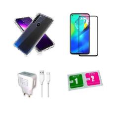 Imagem de Kit Capa Reforçada Moto G8 Power + Pel 3D + Carregador Turbo - Yellow