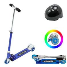 Imagem de Patinete Infantil Dm Toys Dobrável Ajustável 40Kg + Capacete