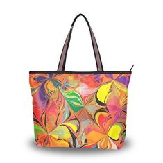 Imagem de Bolsa de ombro feminina My Daily com borboleta colorida grande, Multi, Medium