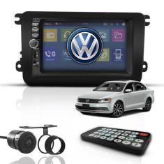 Imagem de Kit Central Multimídia Mp5 2 Din Bt Espelha Dvd Câm Jetta G7 - First O