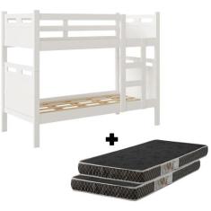 Imagem de Beliche Jaspe Que Vira 2 Camas Solteiro Completa 2 Colchões - PoloShop