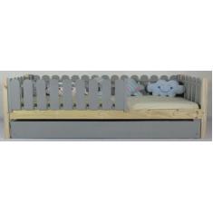 Imagem de Bicama Montessoriana Solteirão Base Colorida Madeira Maciça Pinus - Pi