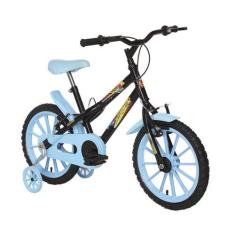 Imagem de Bicicleta Infantil Aro16 Vellares By Colli Super Boy Preto/Azul