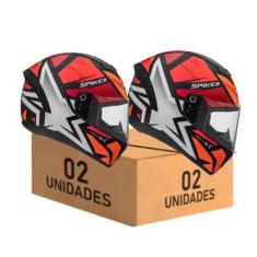 Imagem de Capacete Feminino Peels Spike Il 1st Vermelho Kit 2 Unidades, Preto Ve