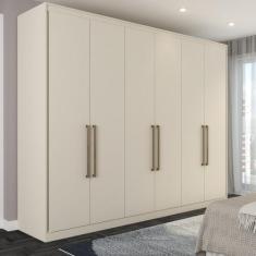 Imagem de Guarda-Roupa Casal Guarujá 6 Portas 6 Gavetas 100% Mdf Off White - Pan
